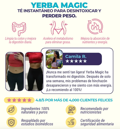 ✨Yerba Magic® 3 en 1 — Fórmula Probiótica Nootrópica | Ebook Gratis + Envío Gratis Solo HOY